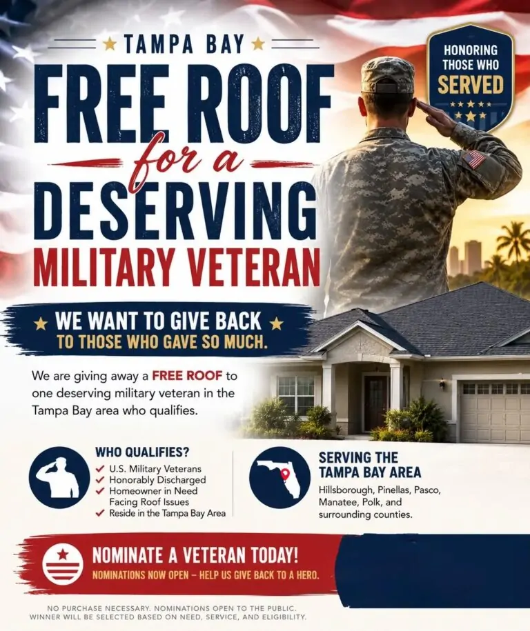 Storm Peak Roofing Free Roof for a Veteran Program
